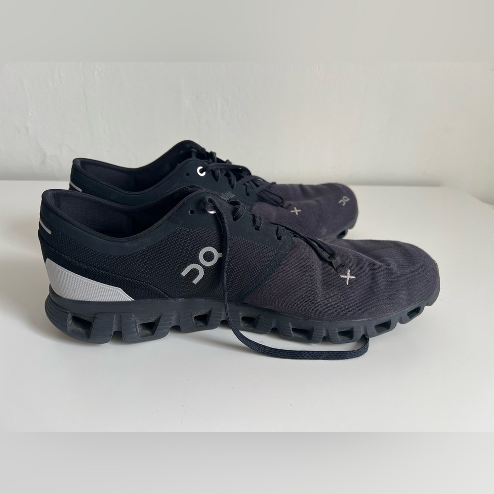 12.5 On Cloud Men's Cloud X 3 running athletic tennis shoe black - Picture 3 of 9
